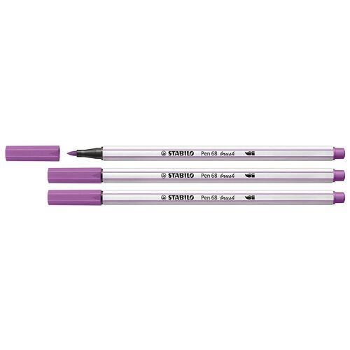 Stabilo Lot De 3 Feutres Pinceau Pen 68 Brush, Violine