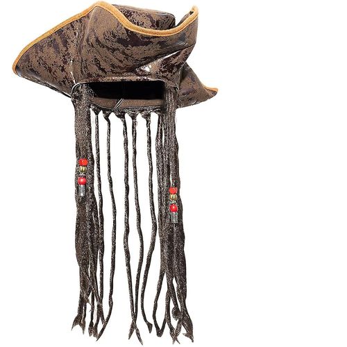 Chapeau De Pirate Perles Dreadlocks Pour Accessoires De Costume De Pirate
