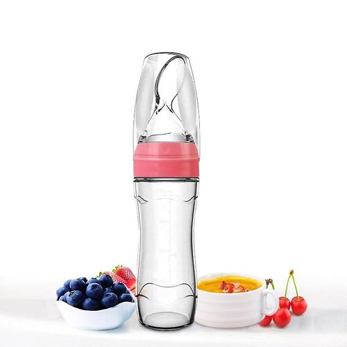 Cuillère De Distribution D'aliments Pour Bébés En Silicone (Bleu, 4 Oz / 120 Ml, Idéale Pour Les Bébés De 4 Mois Et Plus)