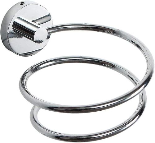 Acier inoxydable Salle de bain Sèche-cheveux Support De soins capillaires Outils Support Mural Chrome Fini