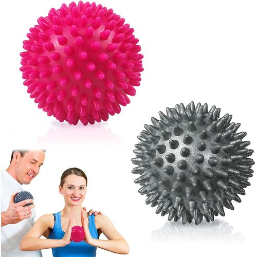 Ensemble De 2 Boules De Hérisson Avec Boutons, Boule De Massage De Boule De Hérisson, Balles De Massage De Massage Pour Le Dos
