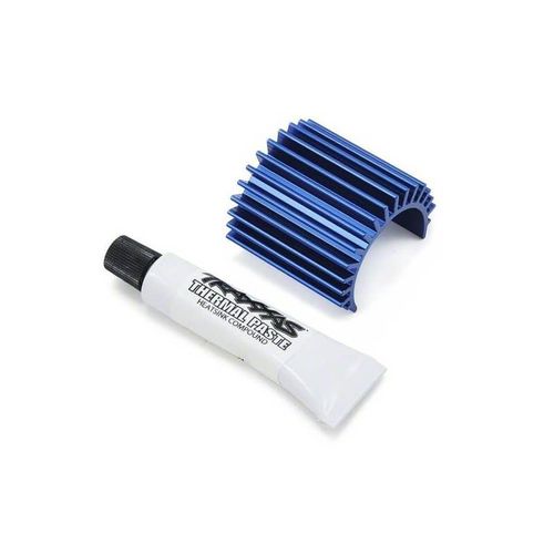 Dissipateur Chaleur Alu Bleu Pour Moteur Brushless Velineon 380 - Traxxas Trx3374-Traxxas