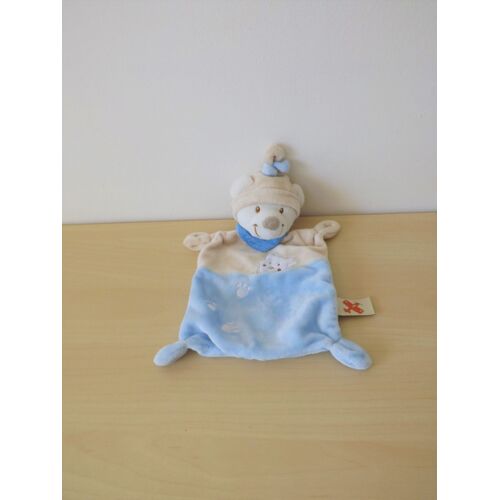 Doudou Ours Beige Bleu Nicotoy