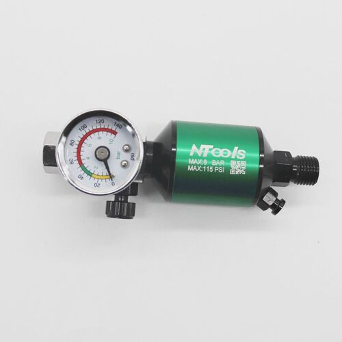 green Régulateur d'air avec filtre et jauge pour pistolet de pulvérisation, outil pour peinture avec siphon à eau en ligne ""Nipseyteko""