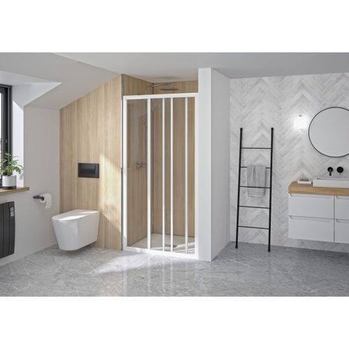 Supra 2 Volets Coulissants 100 profile blanc verre transparent