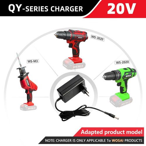 WS-CD20V-DZ WOSAI  adaptateur de chargeur d'outils électriques 12V 16V 20V, Applicable perceuse électrique sans fil/scie/tournevis/clé/marteau/meuleuse d'angle ""Nipseyteko""