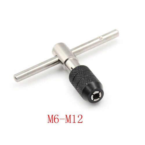 M6-M12 Jeu de tarauds, jeu de clés en T, jeu de tarauds métriques, mèches de forage, M3-M8 points en spirale, outils de taraudage, embout torsadé, 6 pièces ""Nipseyteko""