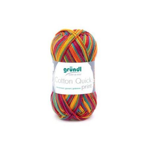 Fil De Coton À Tricoter Cotton Quick Print - Ppsc - Gründl 205 Multicolore