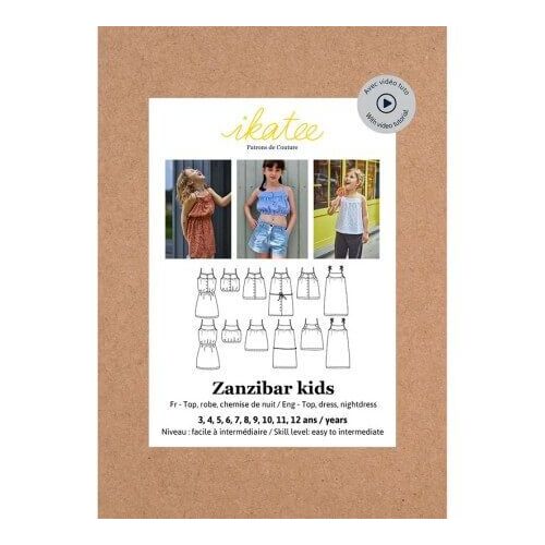Pochette Patron De Couture Zanzibar Kids Top Et Robe 3-12