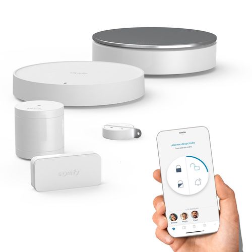 Home Alarm Essential Starter Pack - Alarme sans fil connectée - Somfy Protect - Compatible avec Alexa, l'Assistant Google et TaHoma (switch)