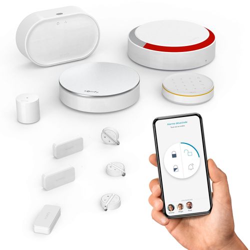 Home Alarm Advanced Plus - Alarme maison sans fil connectée avec sirène extérieure et clavier - Module GSM - Compatible avec Amazon Alexa, l'Assistant Google et TaHoma (switch)