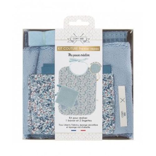 Kit Couture Premier Repas, Bavoir En Tissu Liberty ® Eloise - Niveau Débutant Vendu Au Mètre