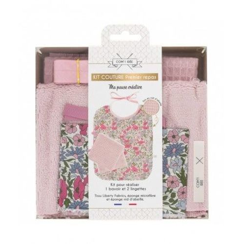 Kit Couture Premier Repas, Bavoir En Tissu Liberty ® Poppy Daisy - Niveau Débutant Vendu Au Mètre