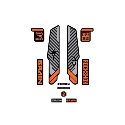Autocollants Compatible Avec De Fourche De Vélo Rock Shox Sid Specialized Brain Líneas Gris 29''