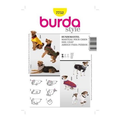 Patron Burda 7752 Idée Creative Manteau Pour Chien