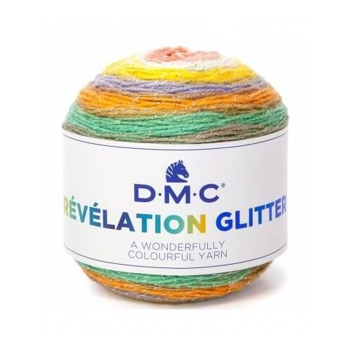 Pelote De Laine Revelation Glitter Pour Étoles - Dmc Wonder 502 Jaune