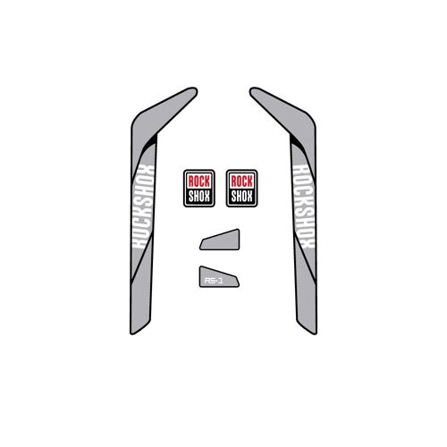 Autocollants Compatible Avec De Fourche De Vélo Rock Shox Rs-1 Blanc Letters 29''