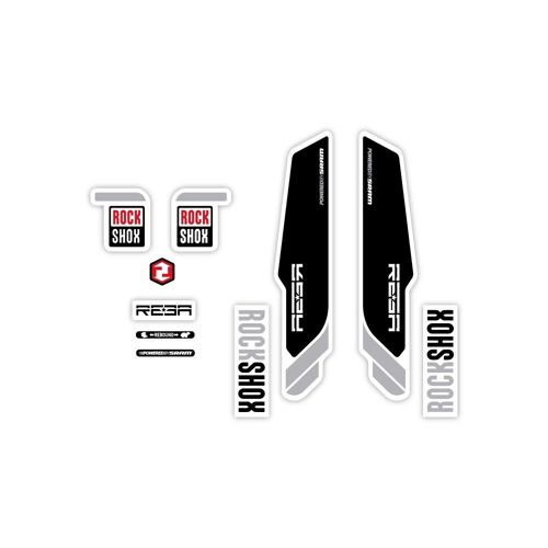 Autocollants Compatible Avec De Fourche De Vélo Rock Shox Reba Fond Blanc 26"