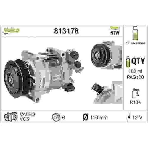Compresseur De Climatisation Valeo 813178