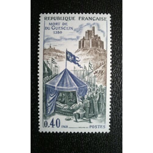 Timbre France ( Yt 1578 ) 1968 Mort De Du Guesclin (1320-1380)