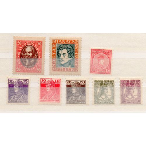 Hongrie- Lot De 8 Timbres Neufs - Reine- Roi Et Divers Personnages