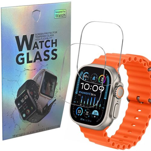 Verre Trempé Pour Apple Watch Ultra 2 49 Mm [Pack 2] Film Vitre Protection Ecran Montre Connectée Phonillico®