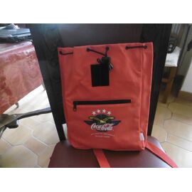 Sac De Sport Vintage Coca-Cola - Rouge Et Noir - Grande Capacité - Bon état