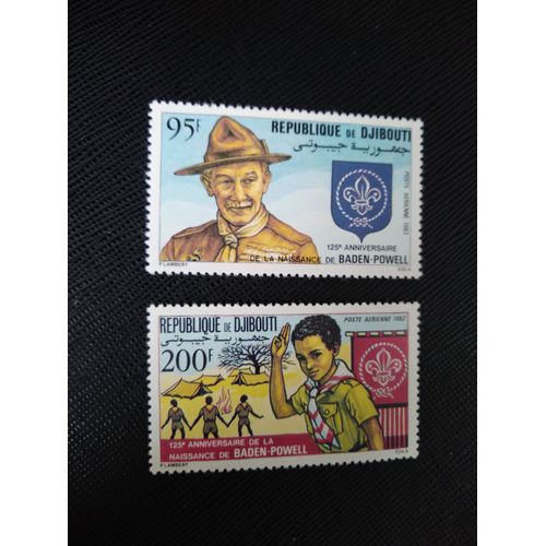 Timbre Djibouti Yt Pa 169 - Pa 170 Série: Année De Scoutisme 1982 ( 070606 )
