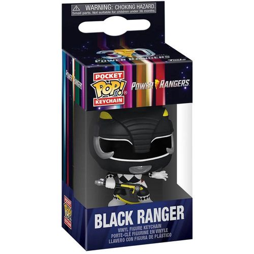 Power Rangers 30th Présentoir Porte-Clés Pocket Pop! Vinyl Black Rang