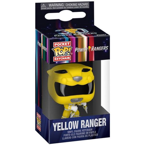 Power Rangers 30th Présentoir Porte-Clés Pocket Pop! Vinyl Yellow Ran