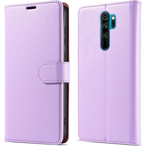 Coque Pour Xiaomi Redmi Note 8 Pro Avec [Rfid Blocage], Etui Redmi Note 8 Pro Cuir Pu Portefeuille [Bequille] [Fentes Pour Cartes] [Magnetique] Flip Housse Pour Redmi Note 8 Pro, Violet