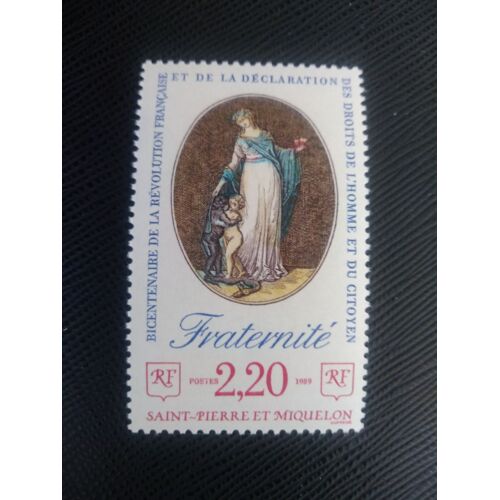 Timbre Saint Pierre Et Miquelon Yt 501 Bicentenaire De La Révolution Française, Fraternité 1989 ( 060606 )