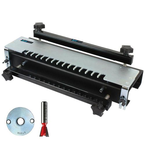 Gabarit pour queues d'aronde 305 mm y compris une fraise à queue d'arronde de 12,7 mm MW-Tech IACD300