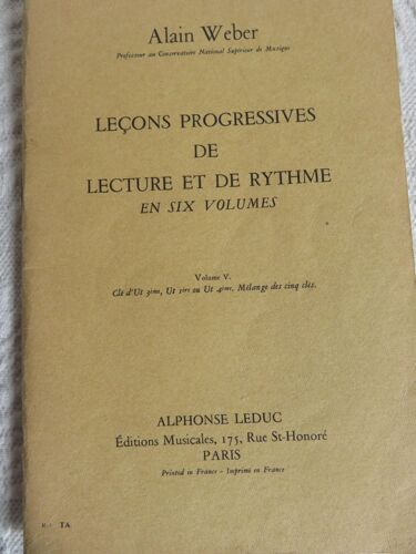 Leçons Progressives De Lecture Et De Rythme En Six Volumes - Volume 5 - Alain Weber