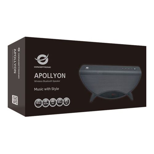 Conceptronic APOLLYON 01G - Enceinte sans fil Bluetooth - Gris