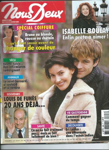 Nous Deux 14/01/2003 Isabelle Boulay, Louis De Funès,Sophia Loren, Cameron Diaz
