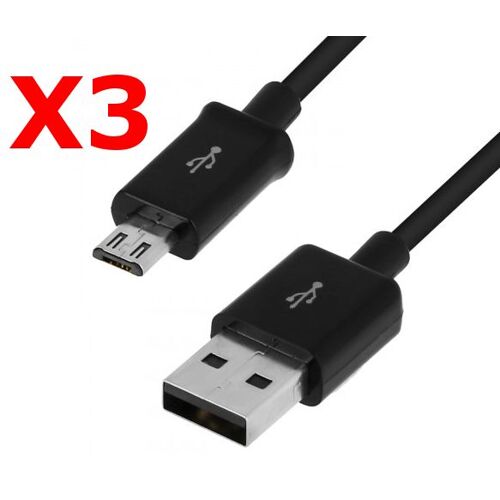 X3 Cable Usb / Micro Usb Noir Pour Samsung Sony LG Wiko Huawei HTC Nokia Asus Archos Honor TEENO X3 Couleur :