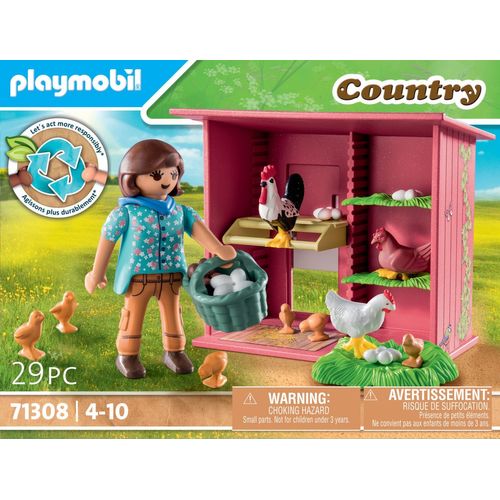 Playmobil Country 71308 - Agricultrice Et Poulailler