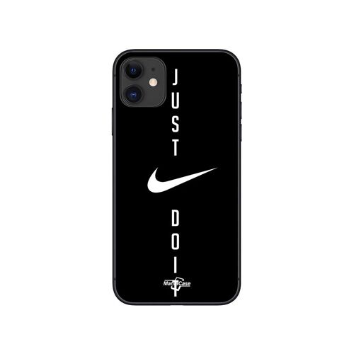 Coque Iphone 12 Nike Logo Just Do It Fond Noir