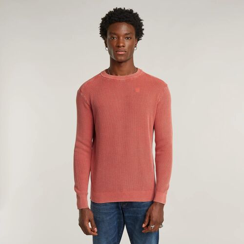 Pull En Maille Serrated - Rouge - Hommes