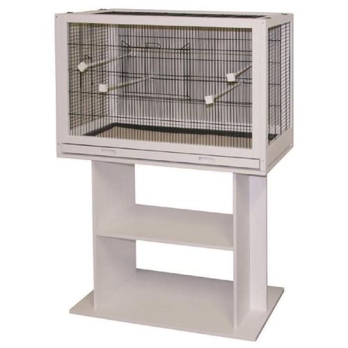 Kerbl Voliere En Bois 100x50x60cm - Blanc - Meuble Non Fourni - Pour Oiseau