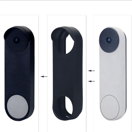 Étui de protection en silicone pour sonnette Google NEST HelloDoorbell, version batterie (noir)