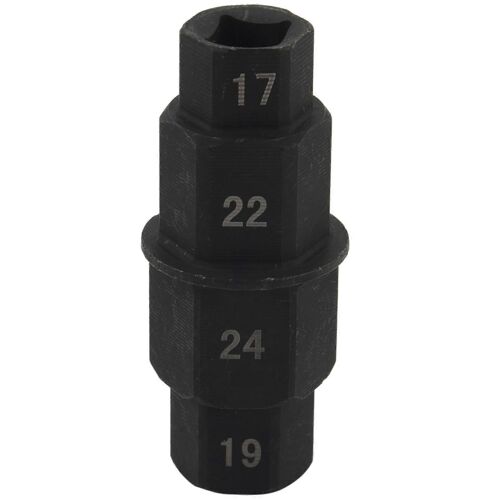 Outil d'essieu hexagonal pour motos - 17 mm, 19 mm, 22 mm, 24 mm - Hexagone Douille d'axe d'axe de moyeu de roue avant Ad