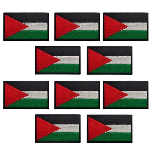 10pcs Palestine Drapeau Patchs Brassard Crochet Boucle Fer Sur Broderie Badge Pour Extérieur