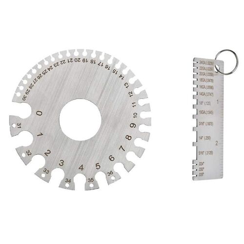 Outil d'inspection de jauge de soudage de jauge de tôle, jauge de câble de calibre de fil double face jauge de tôle standard thi