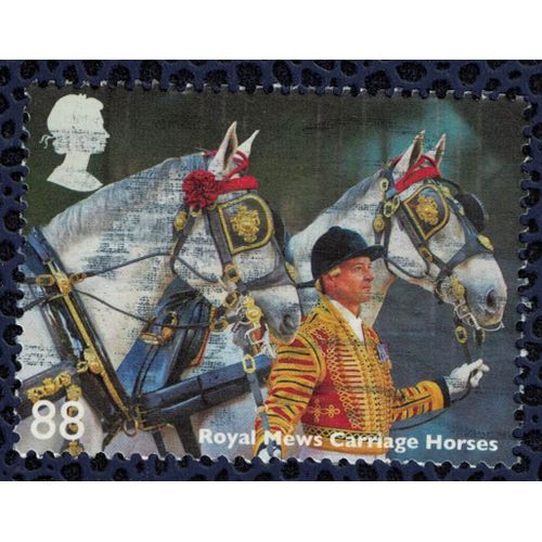 Royaume Uni 2014 Oblitéré Used Royal Mews Carriage Horses Chevaux Écurie Royale