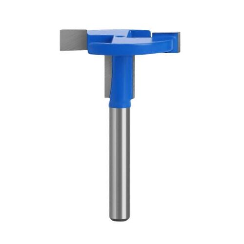 Mèches de toupie Fraise à bois Couteau en forme de T Bord droit Diamètre de la tige 1/4 de pouce Adaptateur d'outil de rabotage