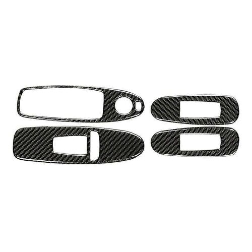 Garniture De Couvercle De Panneau De Bouton De Lève-Vitre En Fibre De Carbone Pour Q50 Q60 2014-2019