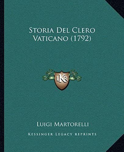 Storia Del Clero Vaticano (1792)