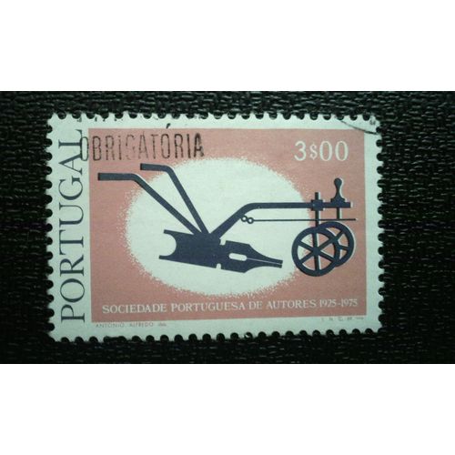 Timbre Portugal ( Yt 1285 ) 1975 50e Anniversaire De La Société Portugaise Des Écrivains